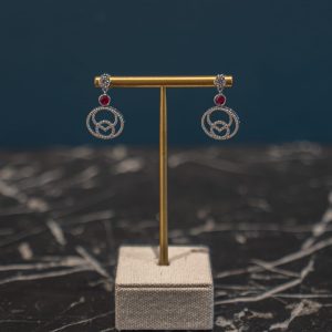 Insignia 18 Carat Diamond and Ruby Drop Earrings